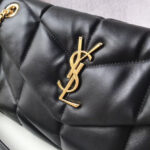 Saint Laurent Loulou Puffer Small Bag In Quilted Lambskin Black